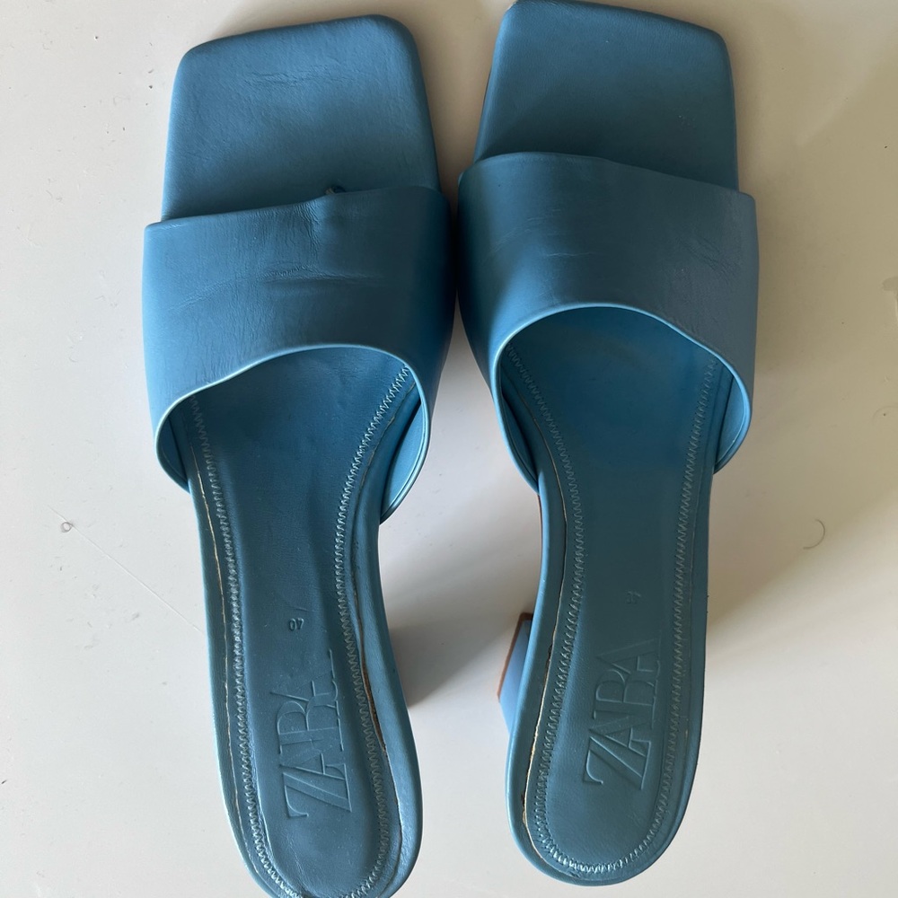 Zara Women's Sky Blue Mules